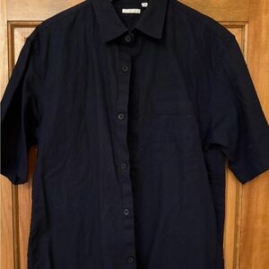 Men's black button down Shirt